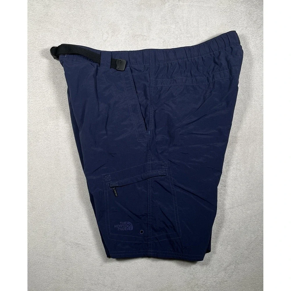 The North Face Shorts Mens Medium Blue Lined Belted River Hiking Outdoors Cargo